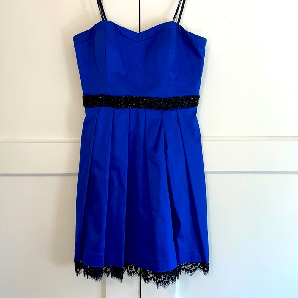 Guess Blue and Black Prom Dress